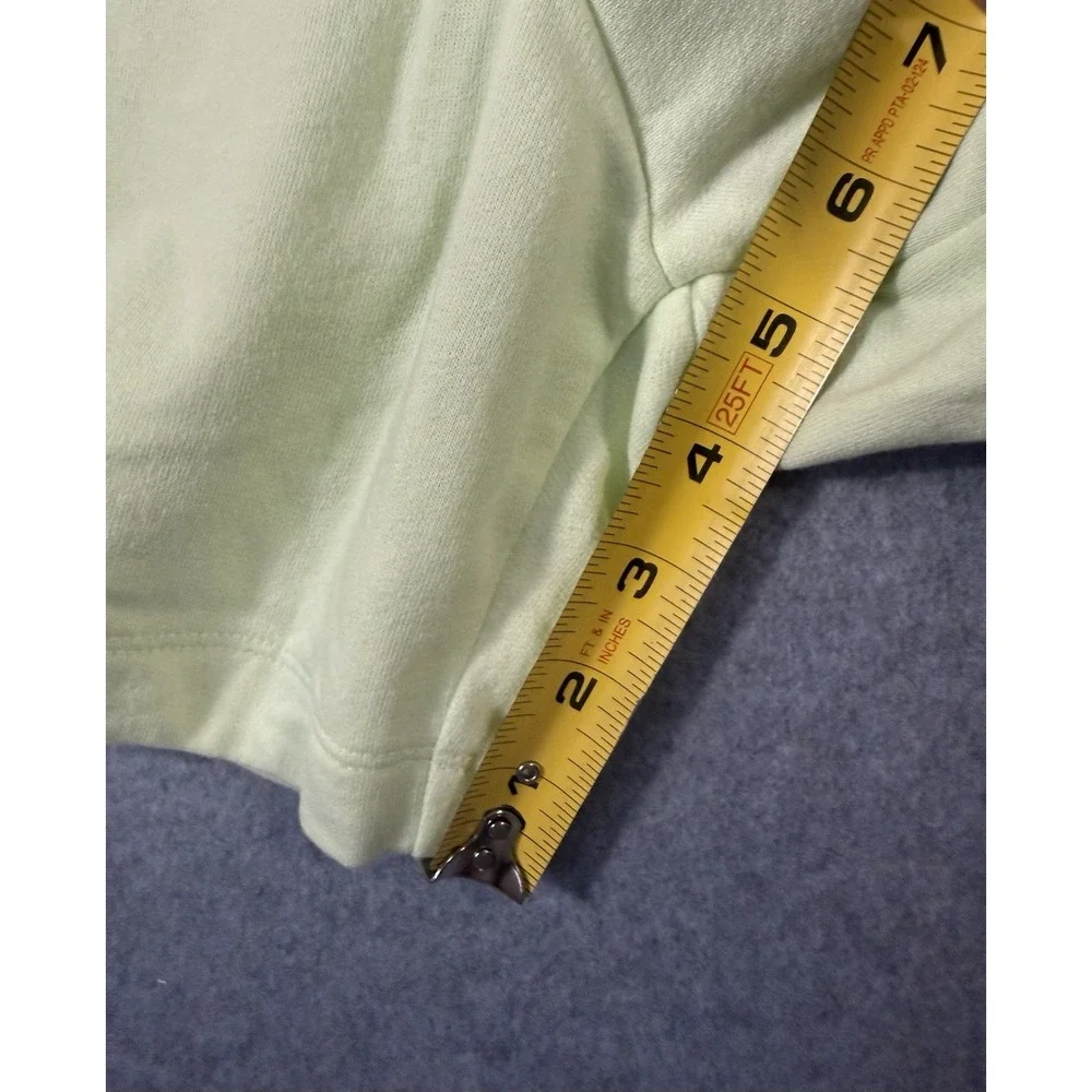 The North Face Simple Logo Fleece Shorts Lime Cream Large NWT